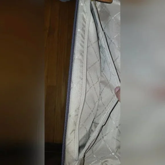 Michael Kors Logo Rolling Travel Trolley Suitcase Carry On Bag - Brown​​ - Picture 9 of 15